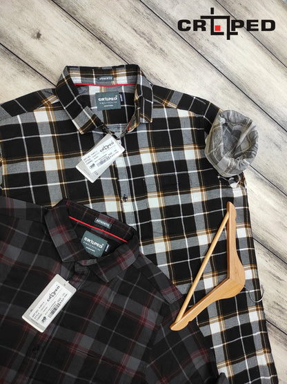 Croped Full sleeves Checks Shirts