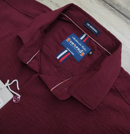 Croped Popcorn Plain Shirt