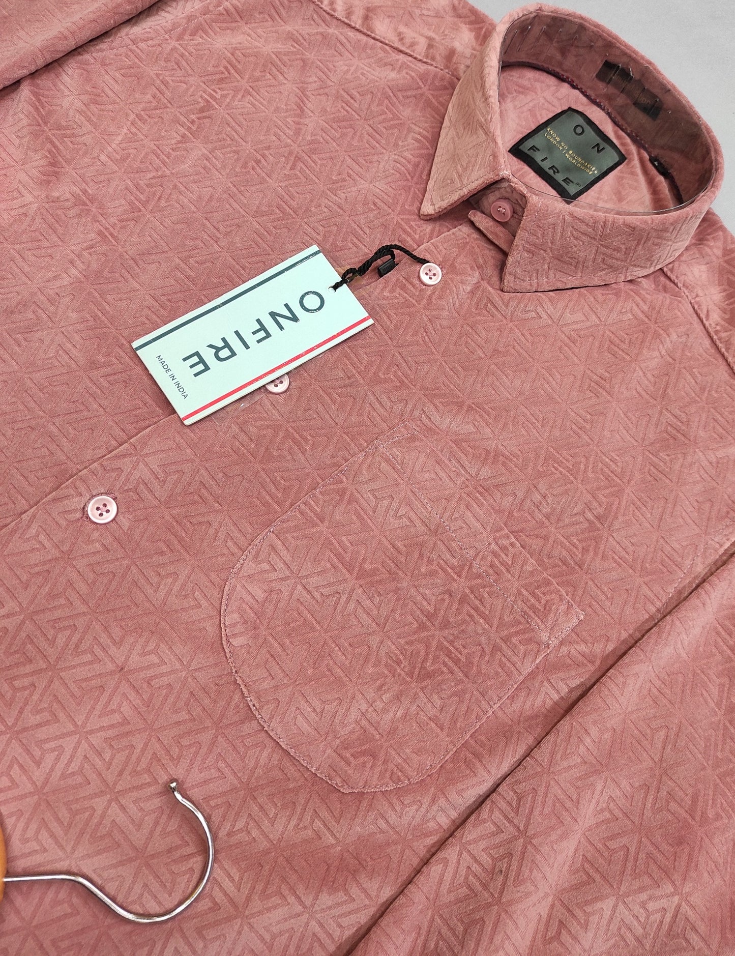 Onfire Velvet Cotton Full Sleeves Shirt