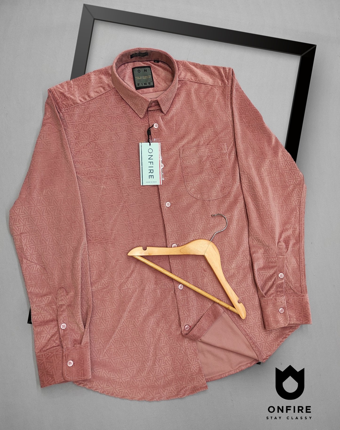 Onfire Velvet Cotton Full Sleeves Shirt