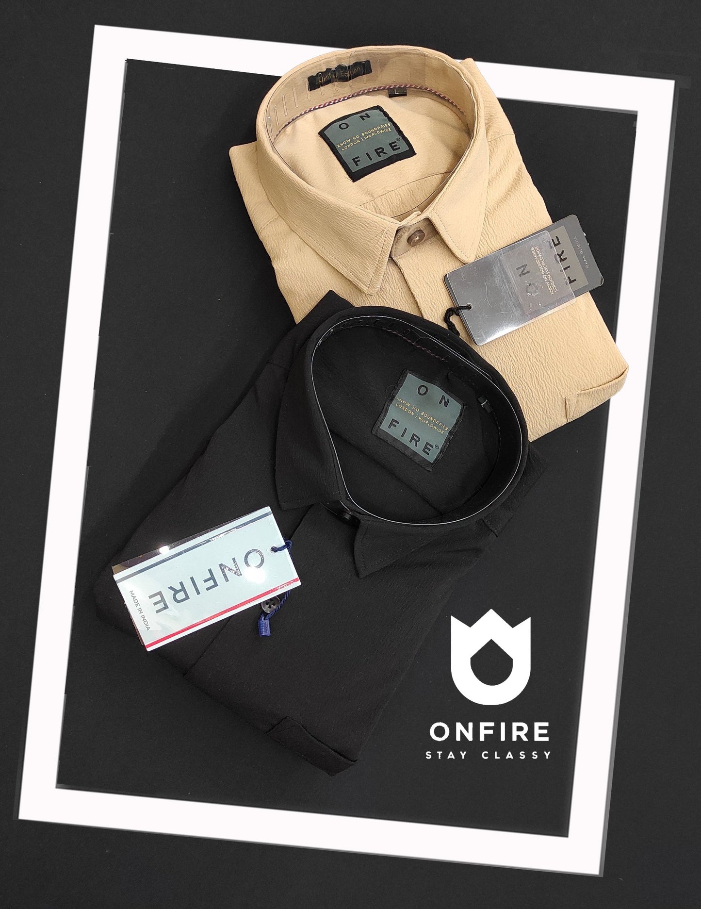 Onfire Imported Lycra Plain Shirt