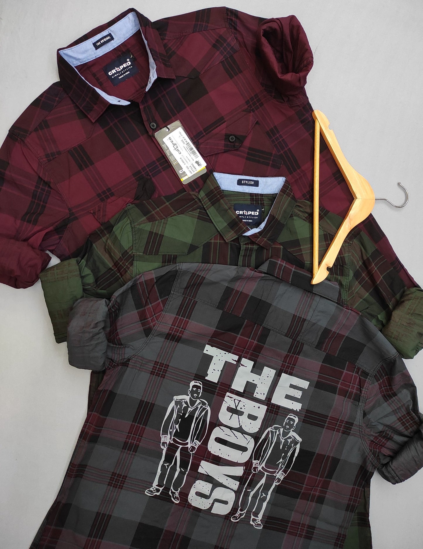 Croped Full Sleeves Checks Shirt