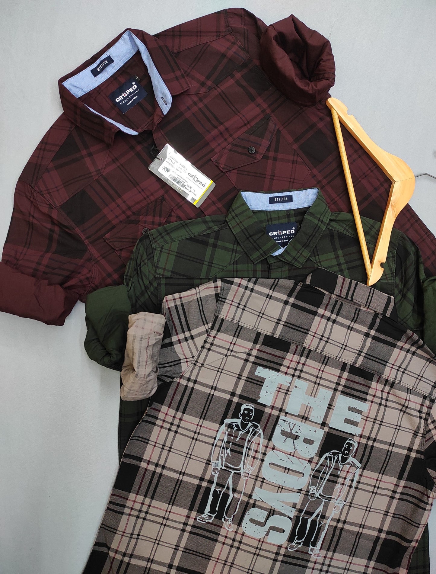 Croped Full Sleeves Checks Shirt
