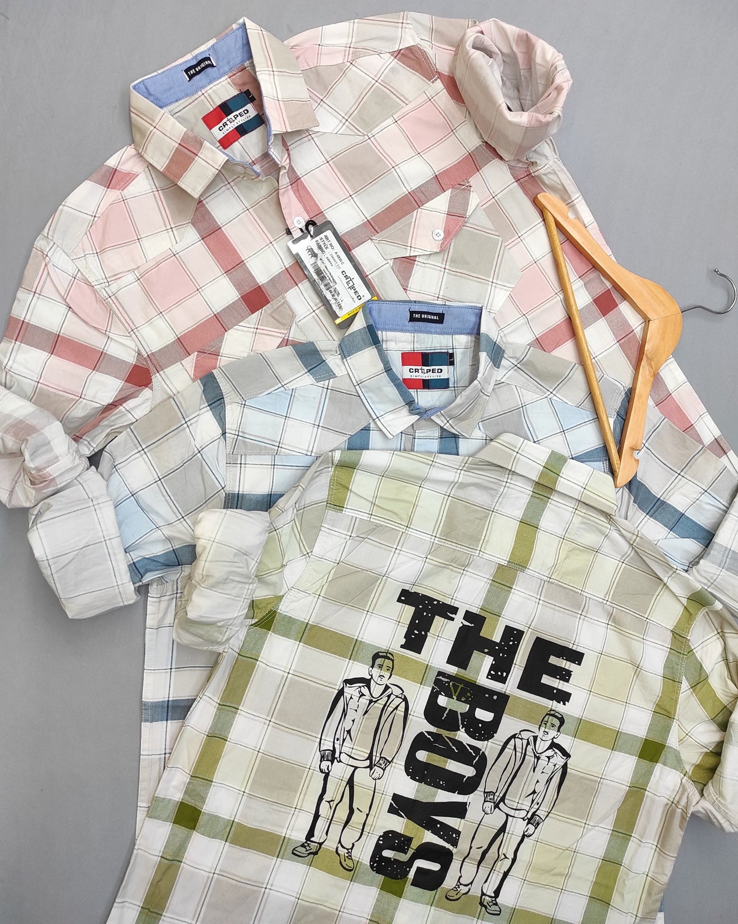 Croped Full Sleeves Checks Shirt