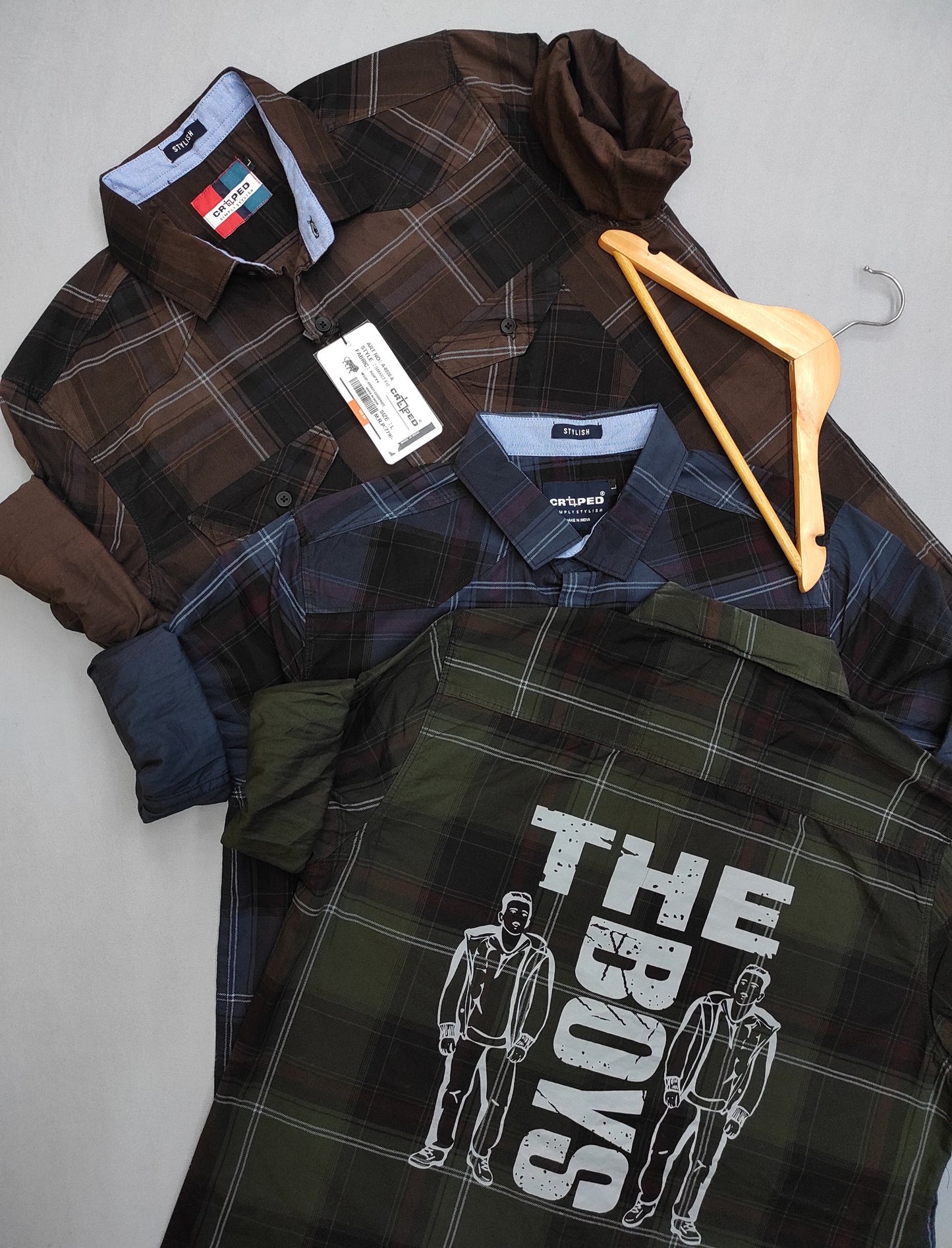 Croped Full Sleeves Checks Shirt