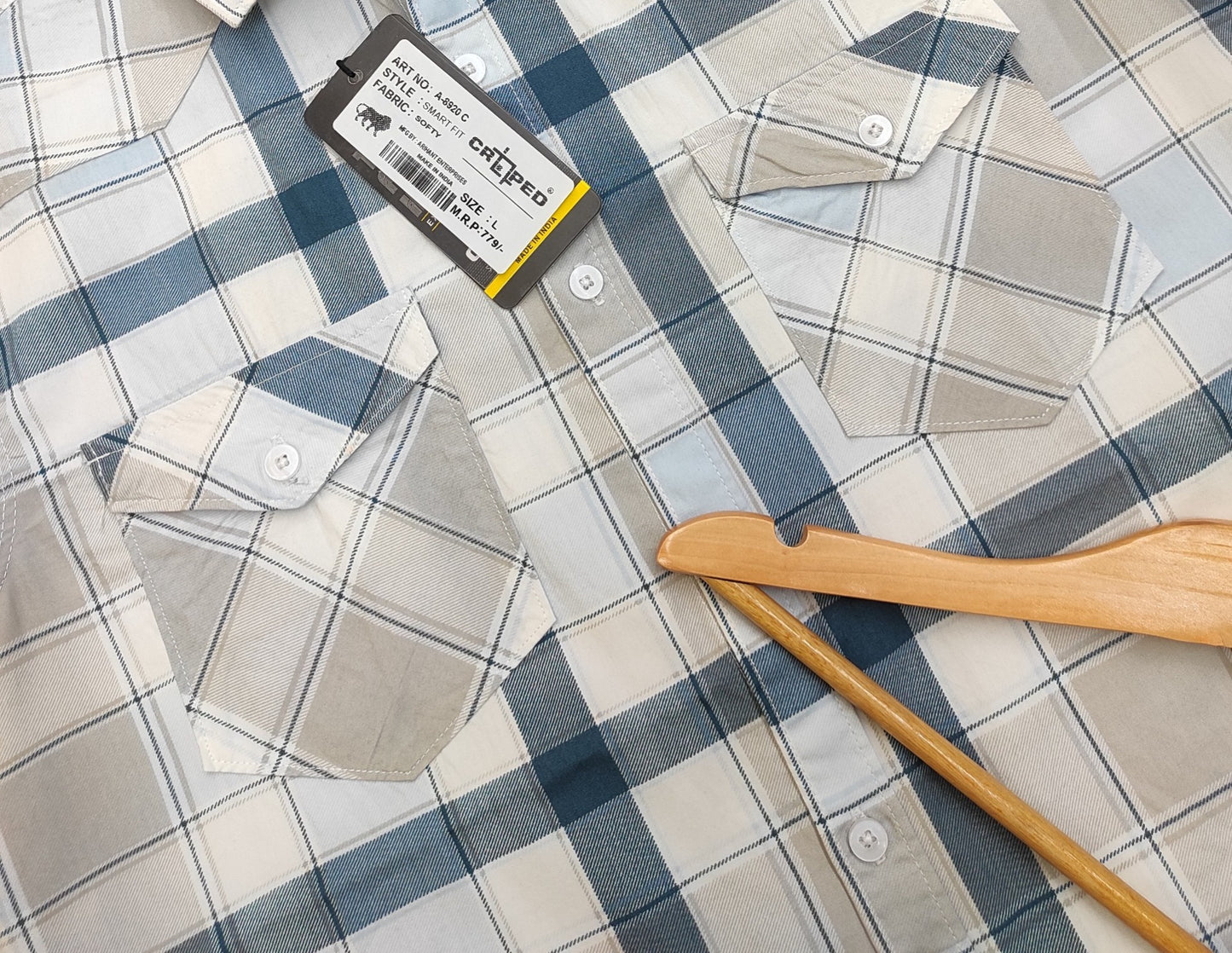 Croped Full Sleeves Checks Shirt