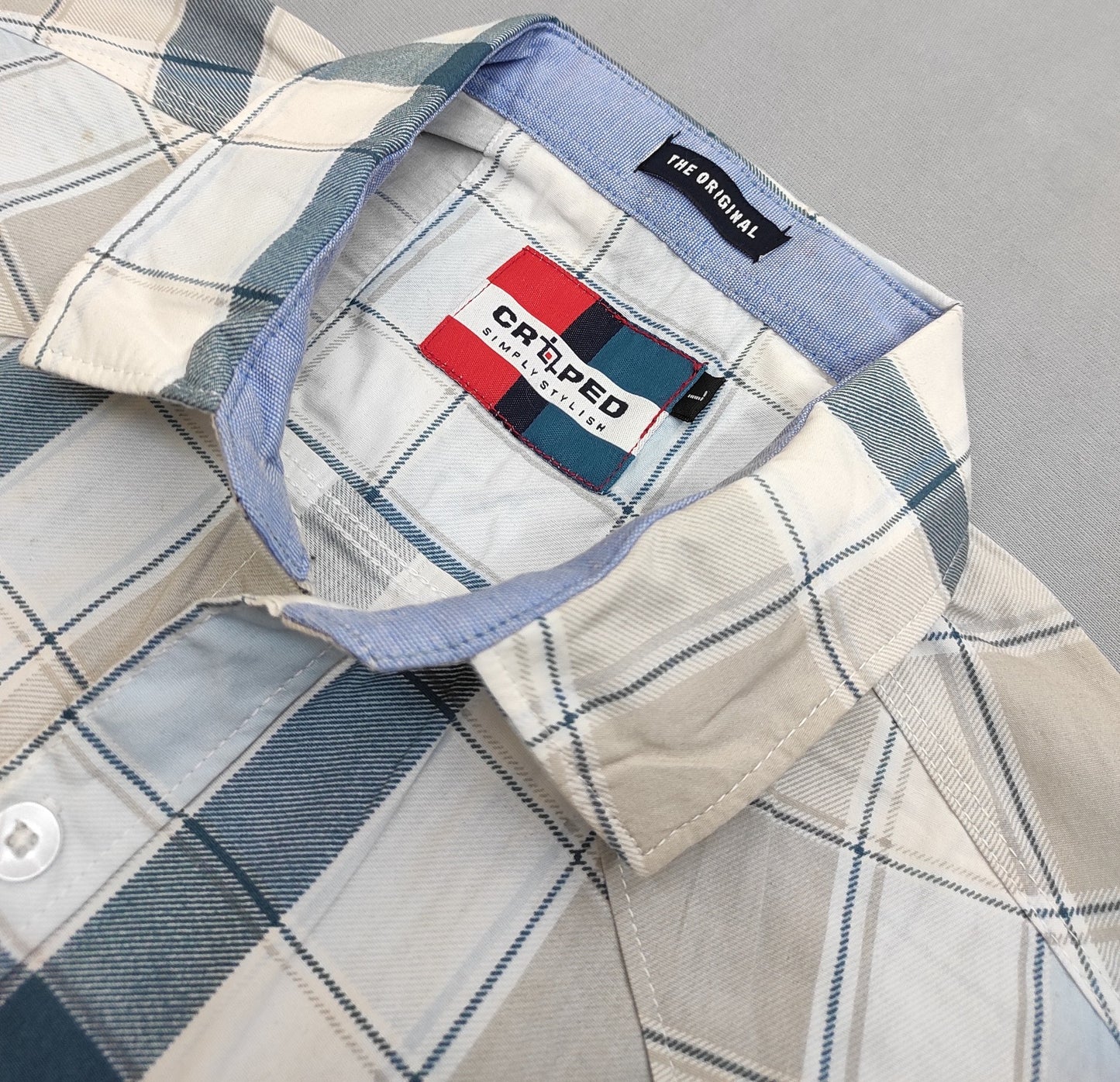 Croped Full Sleeves Checks Shirt