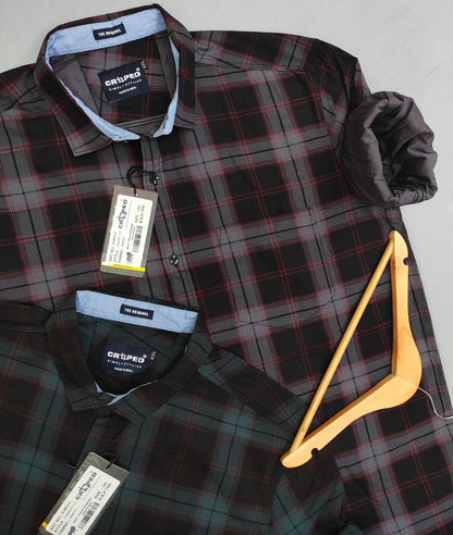 Croped Checks Full Sleeves Shirt