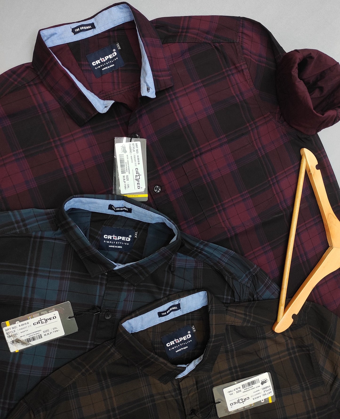 Croped Checks Full Sleeves Shirt
