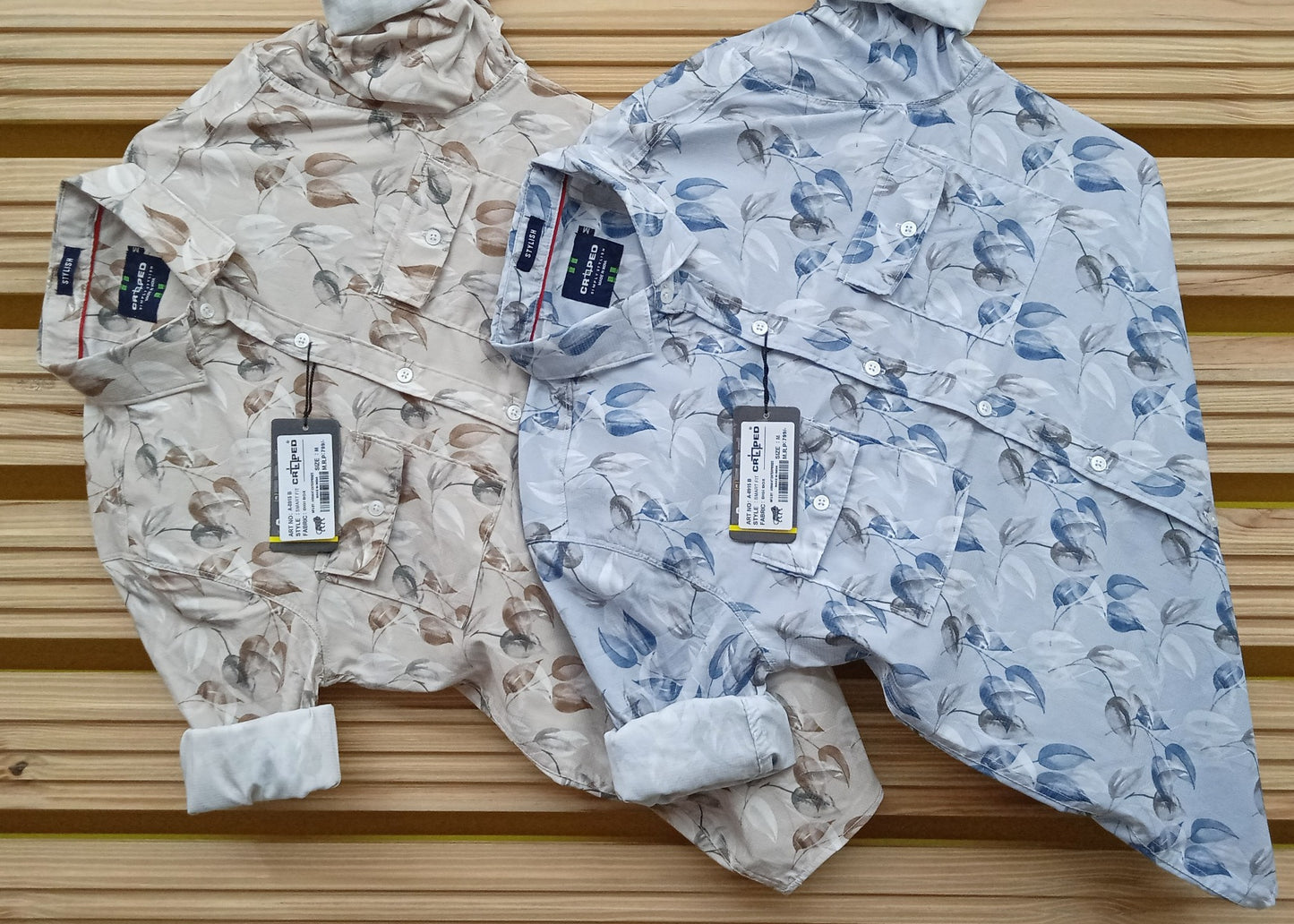 Croped Digital Print Full Sleeves Shirt