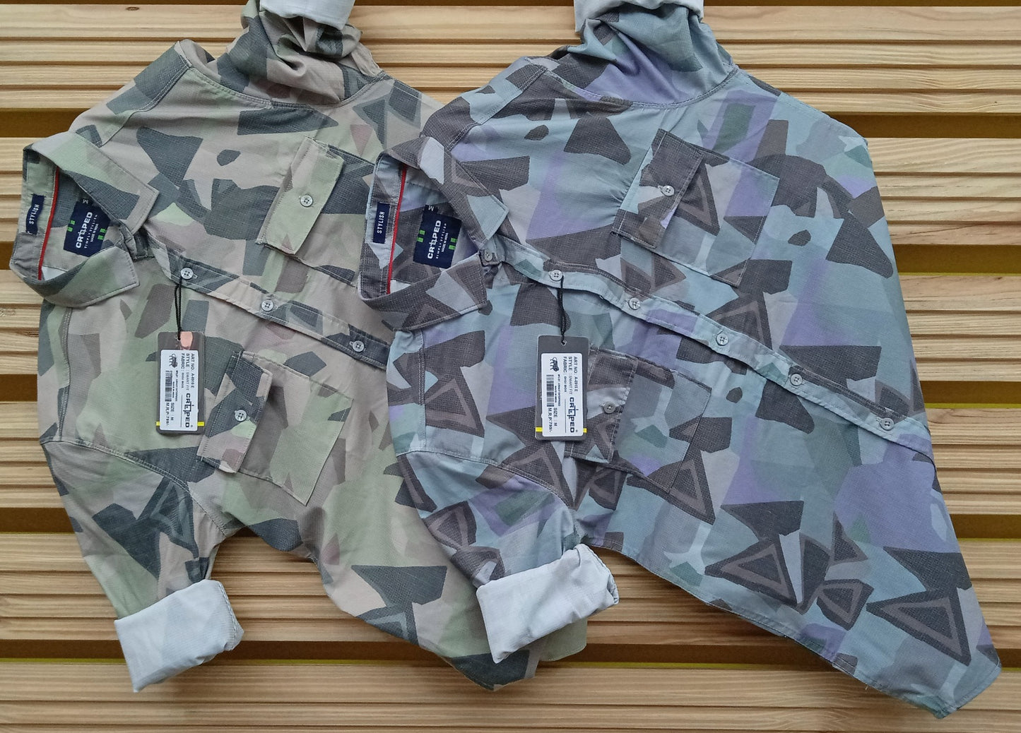 Croped Digital Print Full Sleeves Shirt