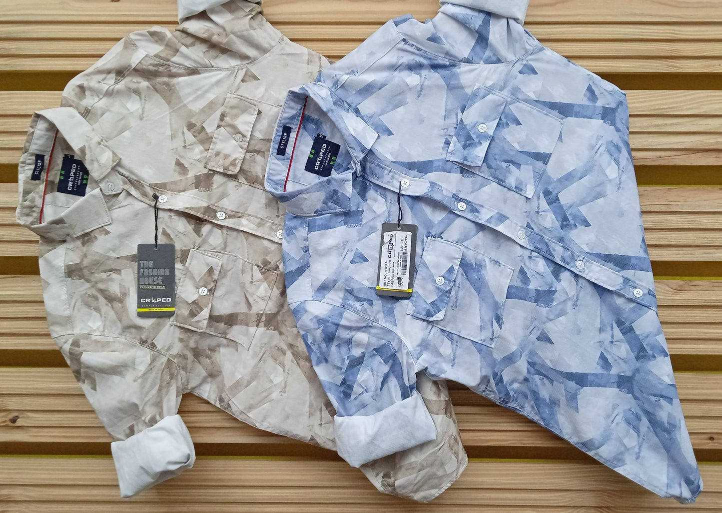 Croped Digital Print Full Sleeves Shirt