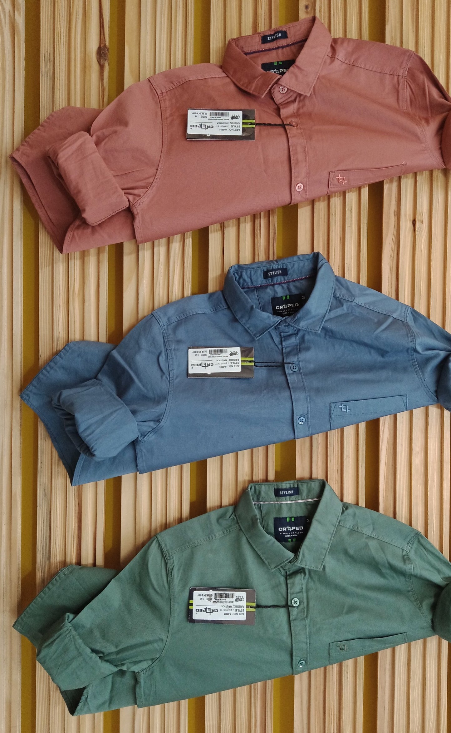 Croped Plain Full Sleeve Shirt