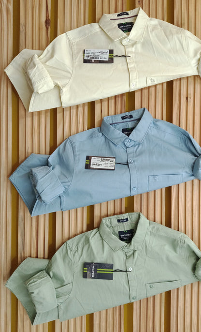 Croped Plain Full Sleeve Shirt