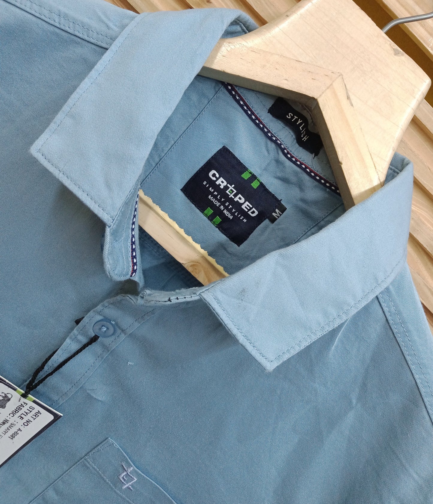 Croped Plain Full Sleeve Shirt