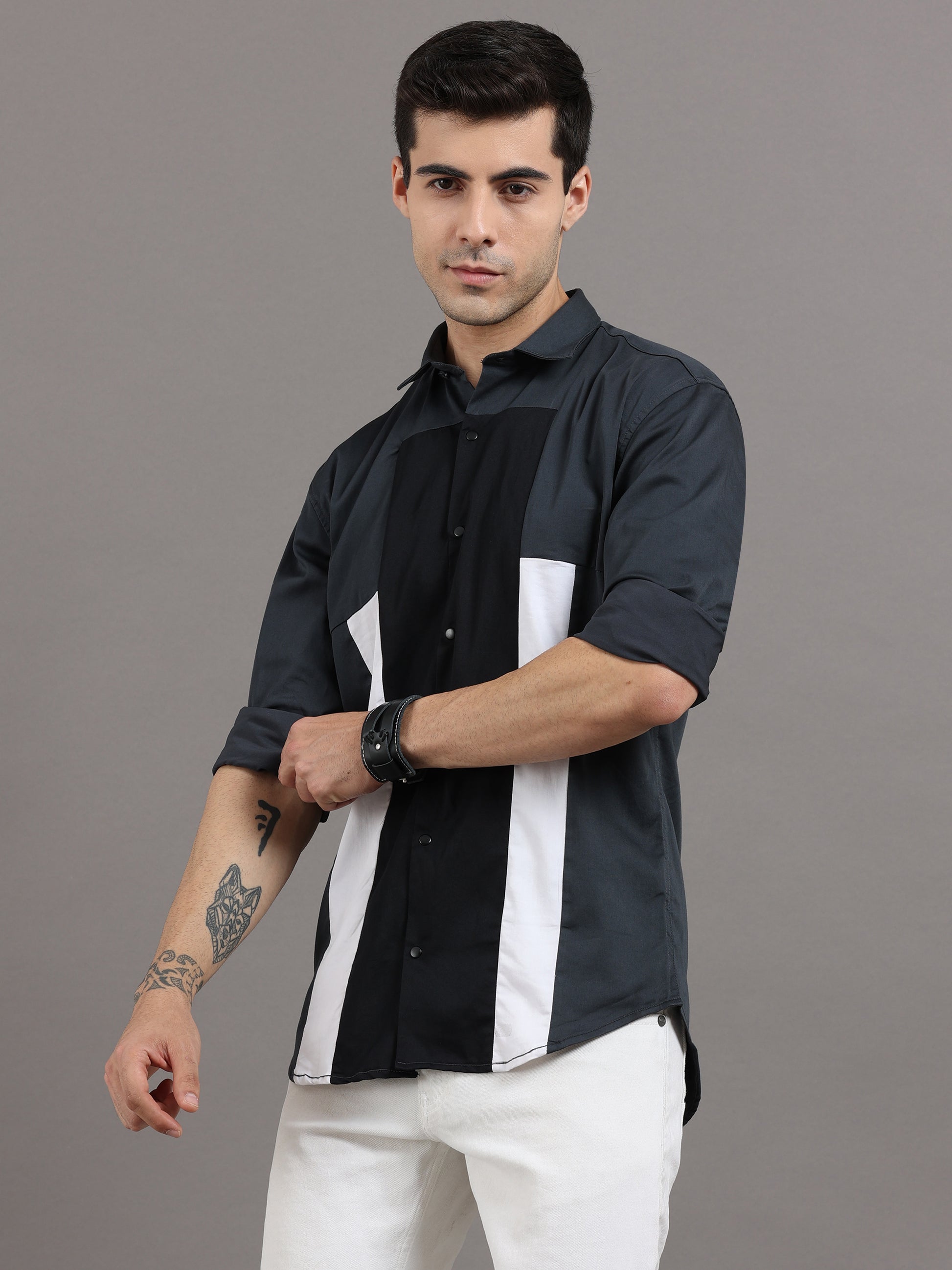 Onfire fancy designer shirt - Dark Grey