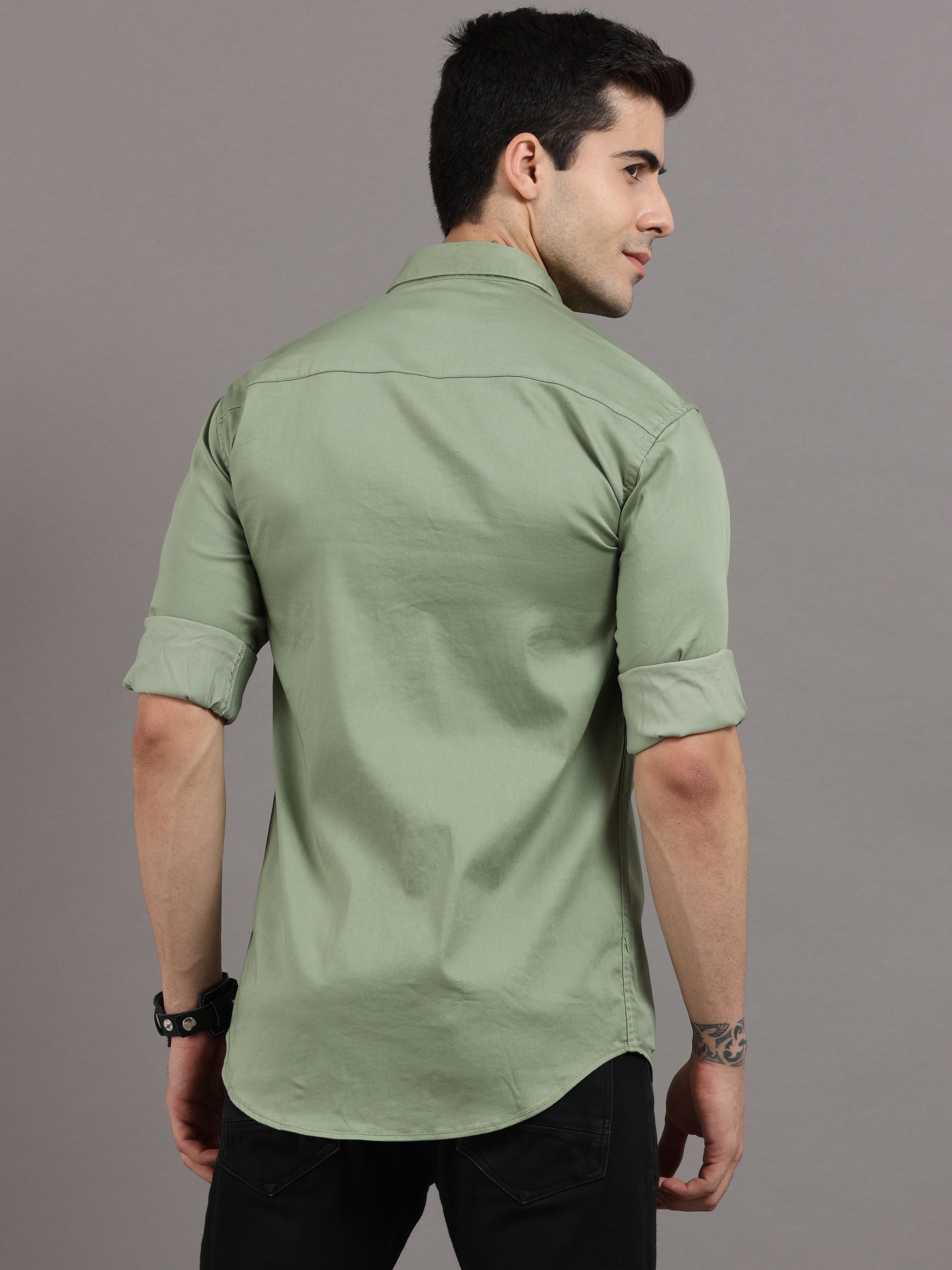 Onfire fancy designer shirt - Light Green
