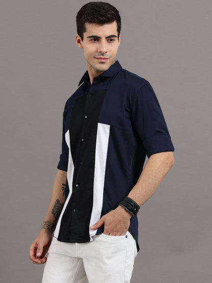 Onfire fancy designer shirt - Navy Blue