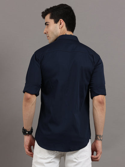 Onfire fancy designer shirt - Navy Blue