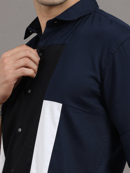 Onfire fancy designer shirt - Navy Blue