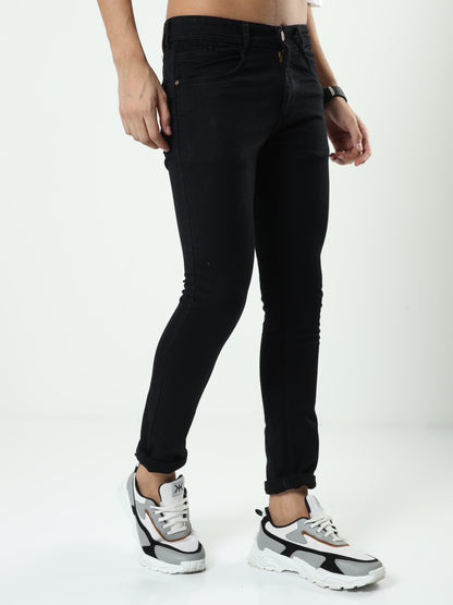 Onfire Black Denim Slim Fit 