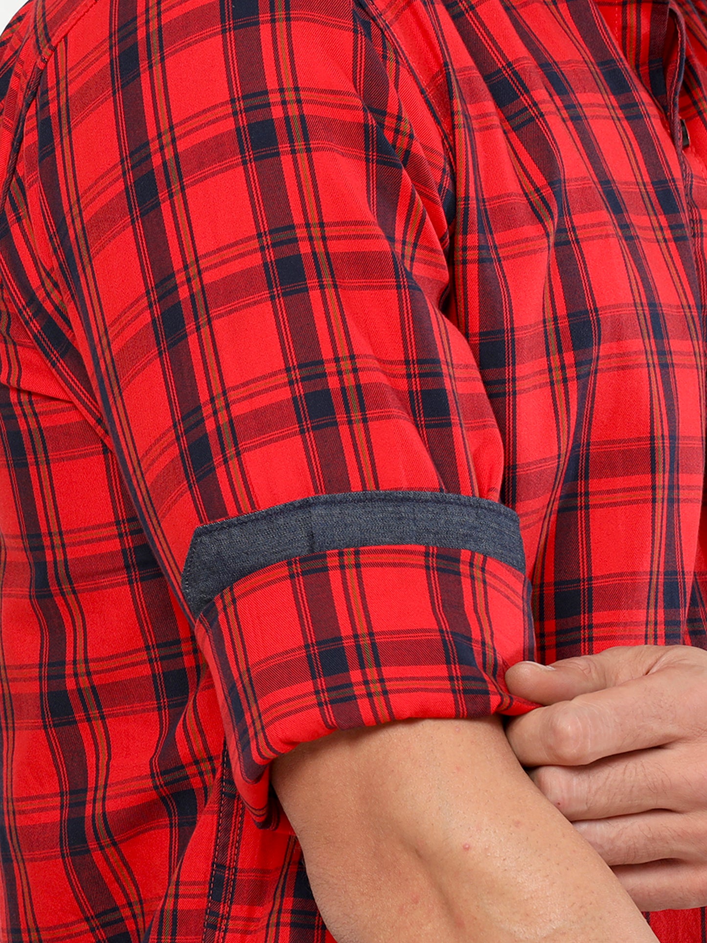 Onfire twill checks shirt Blood Red