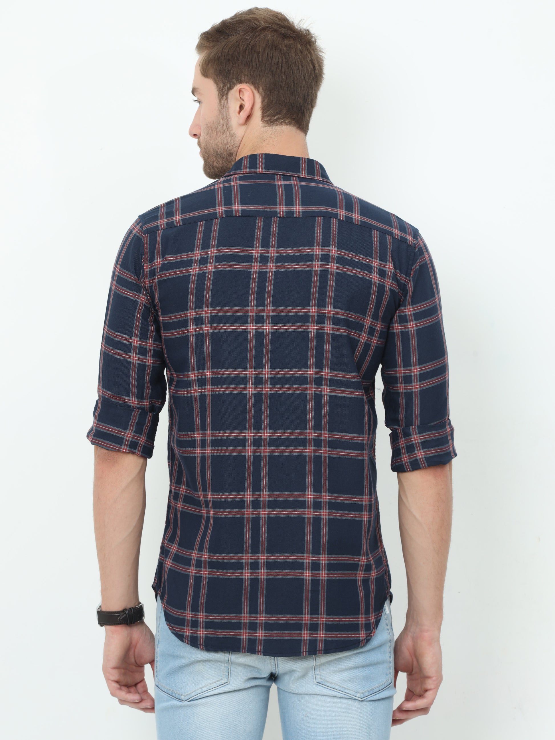 Onfire Checks Blue Shirt