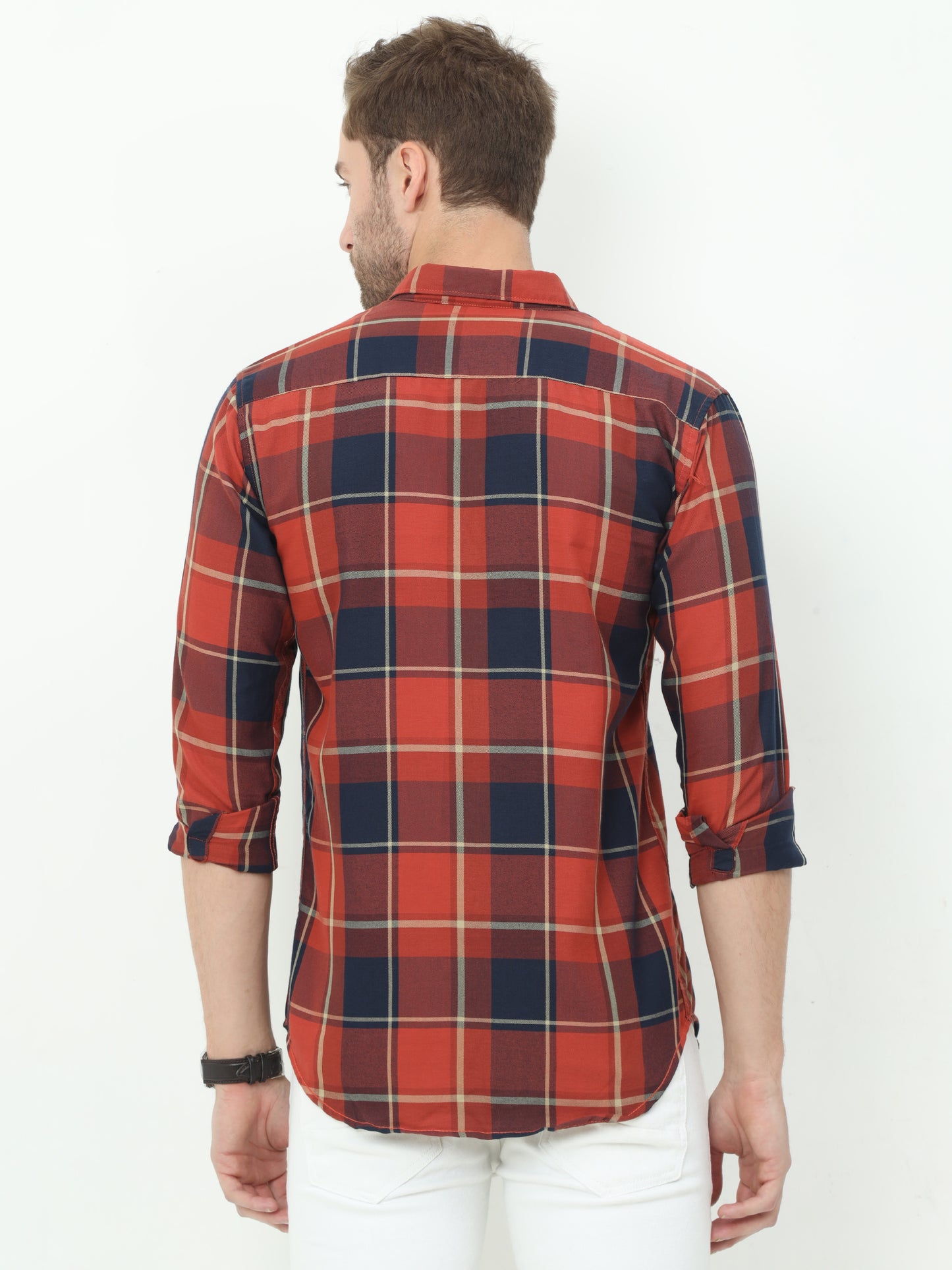 Onfire Checks Brick Shirt