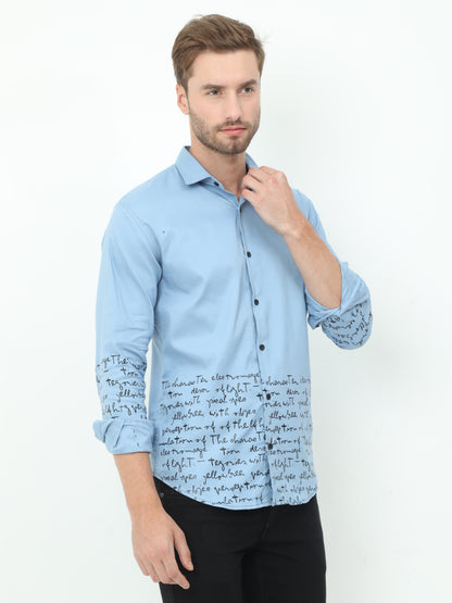 Onfire Designer Electric Blue Shirt