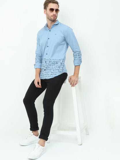 Onfire Designer Electric Blue Shirt