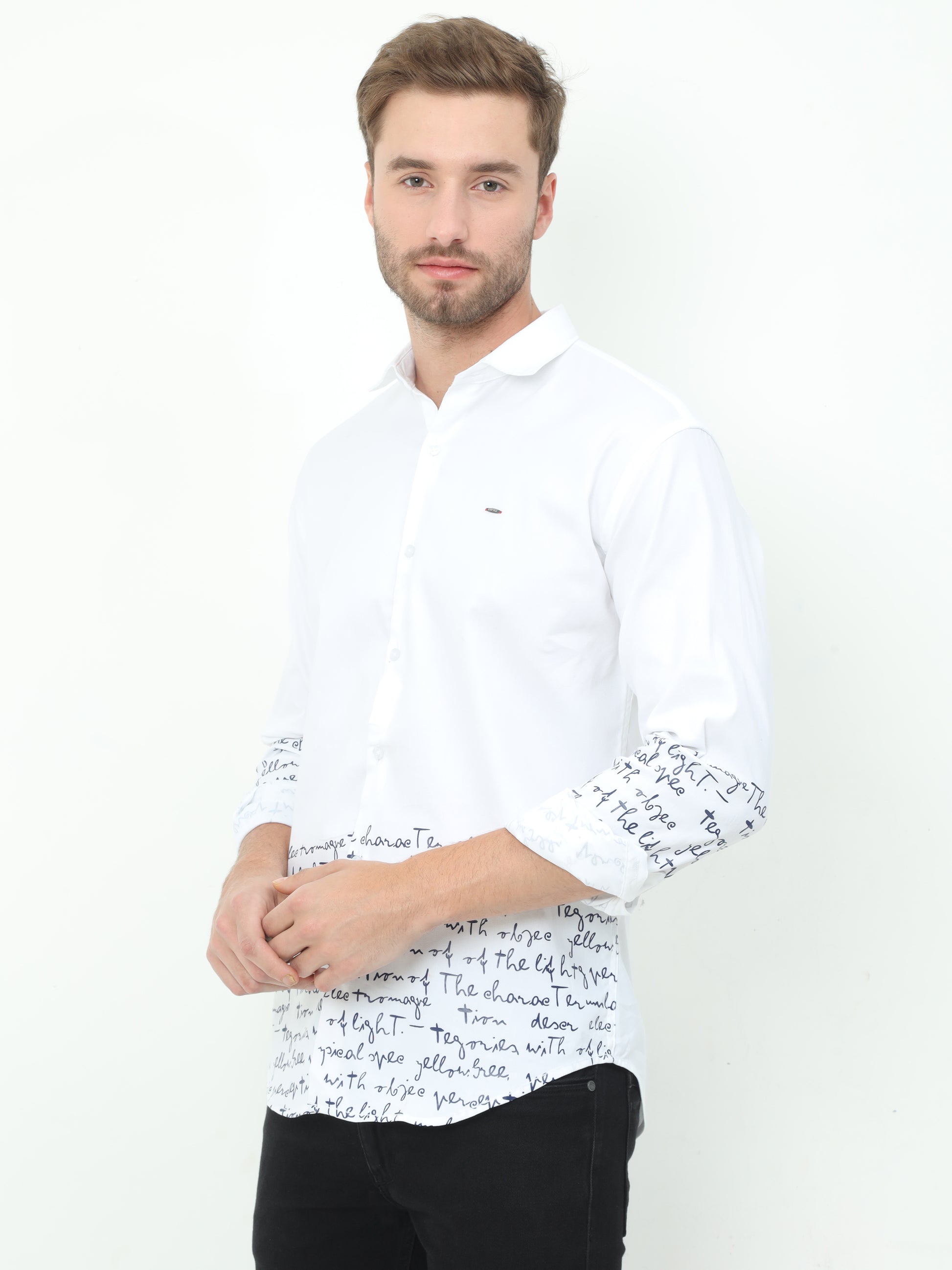 Onfire Designer White Shirt