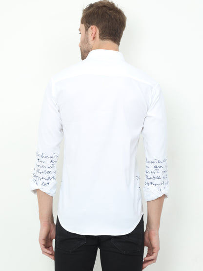 Onfire Designer White Shirt
