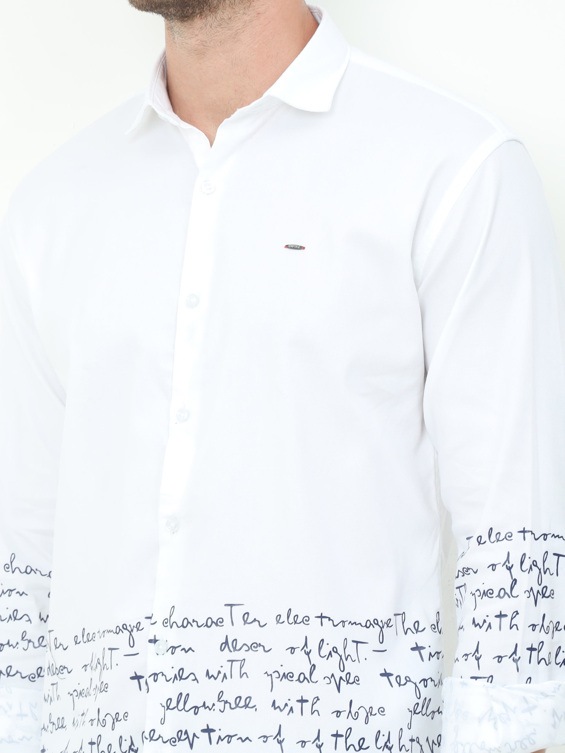 Onfire Designer White Shirt
