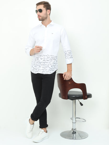 Onfire Designer White Shirt