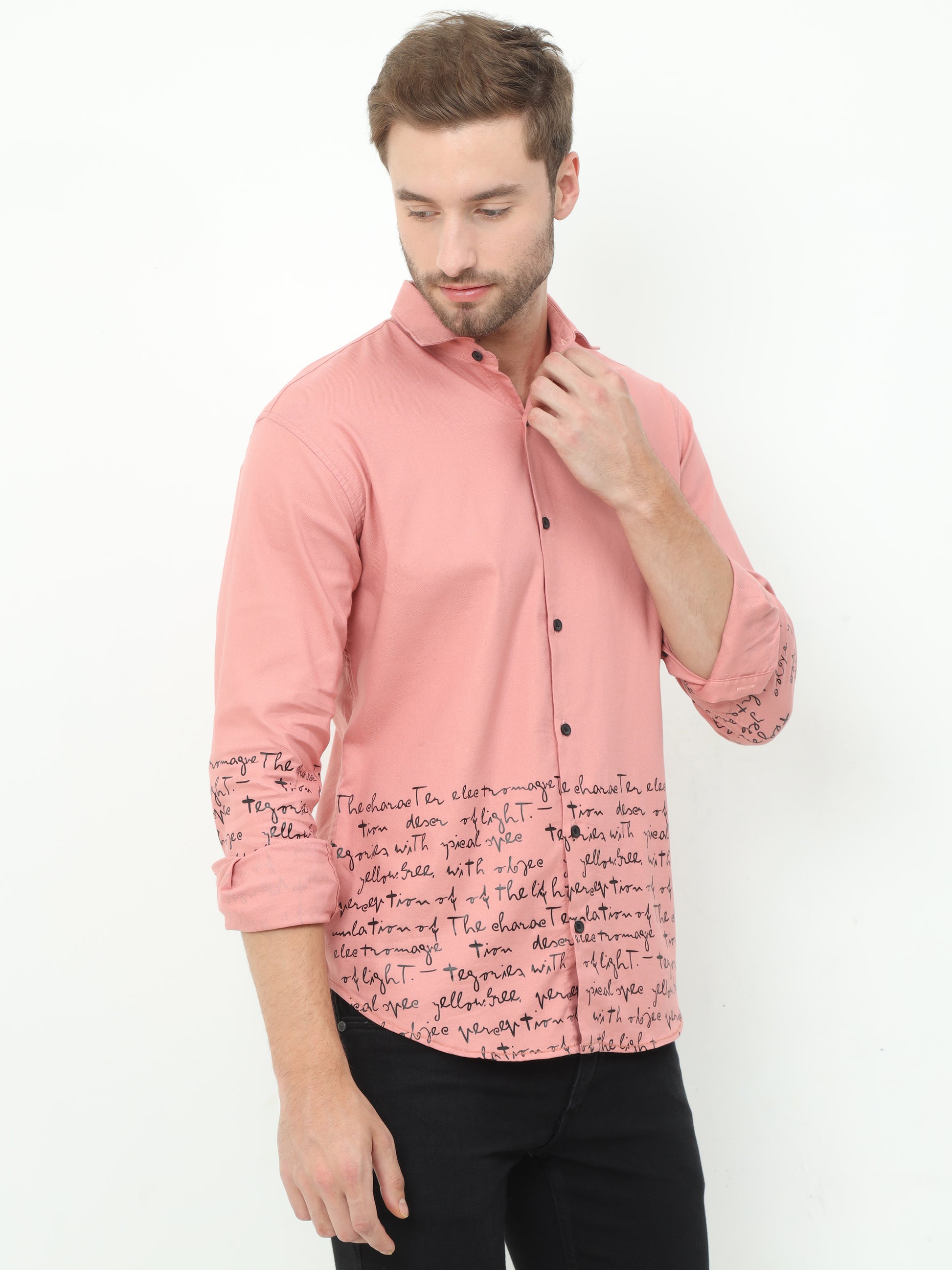 Onfire Designer Peach Shirt