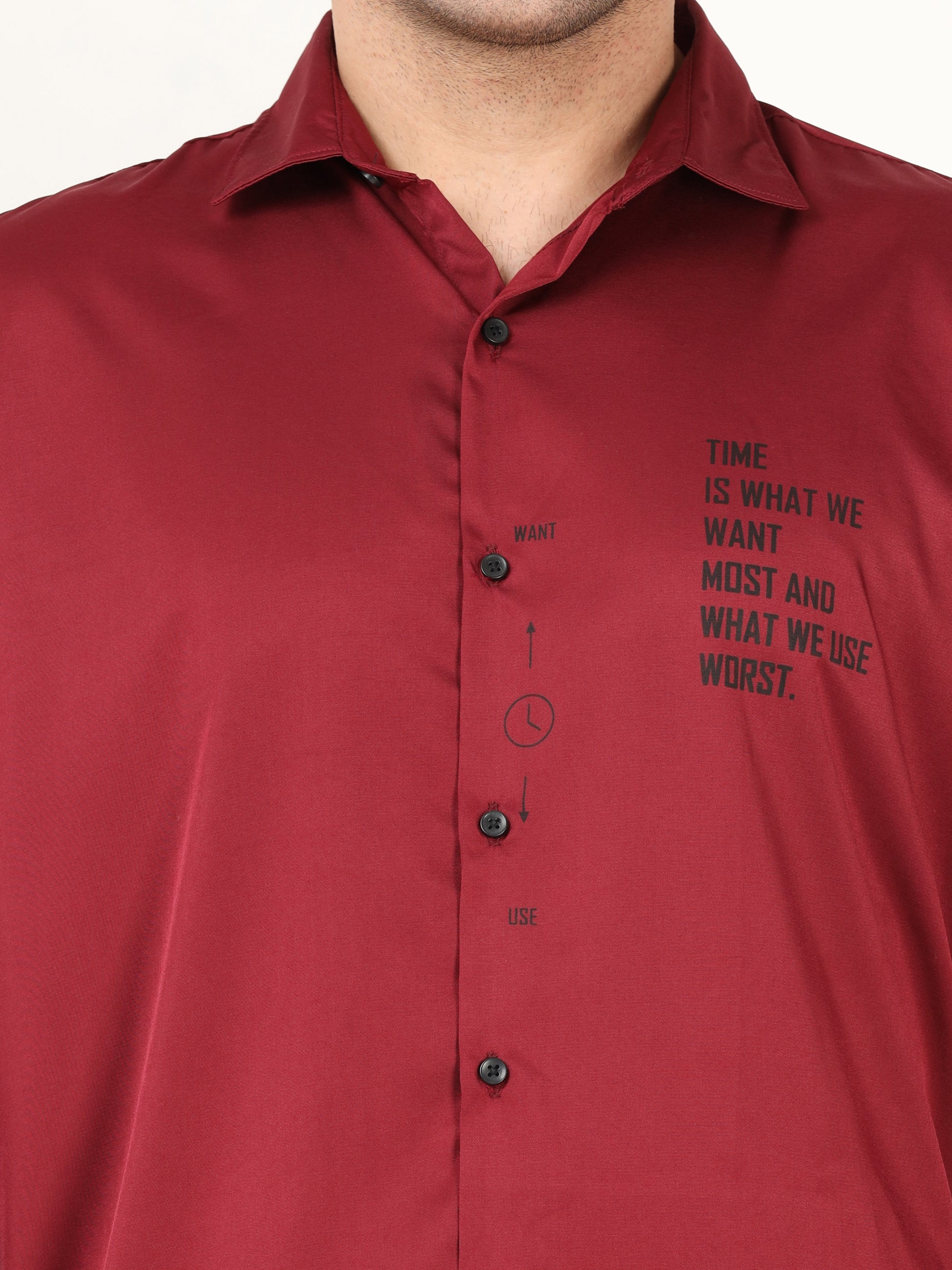 Onfire Designer Maroon Shirt