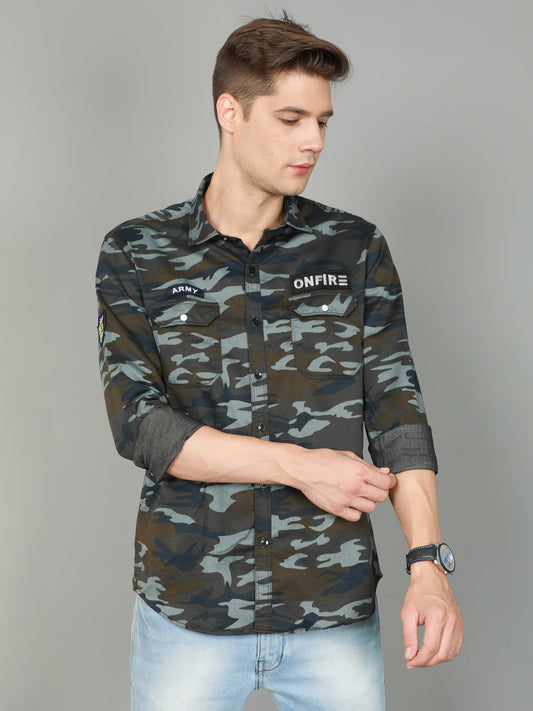 Onfire Camouflage Grey Shirt