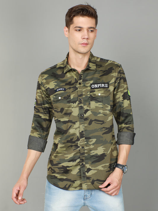 Onfire Camouflage Green Shirt