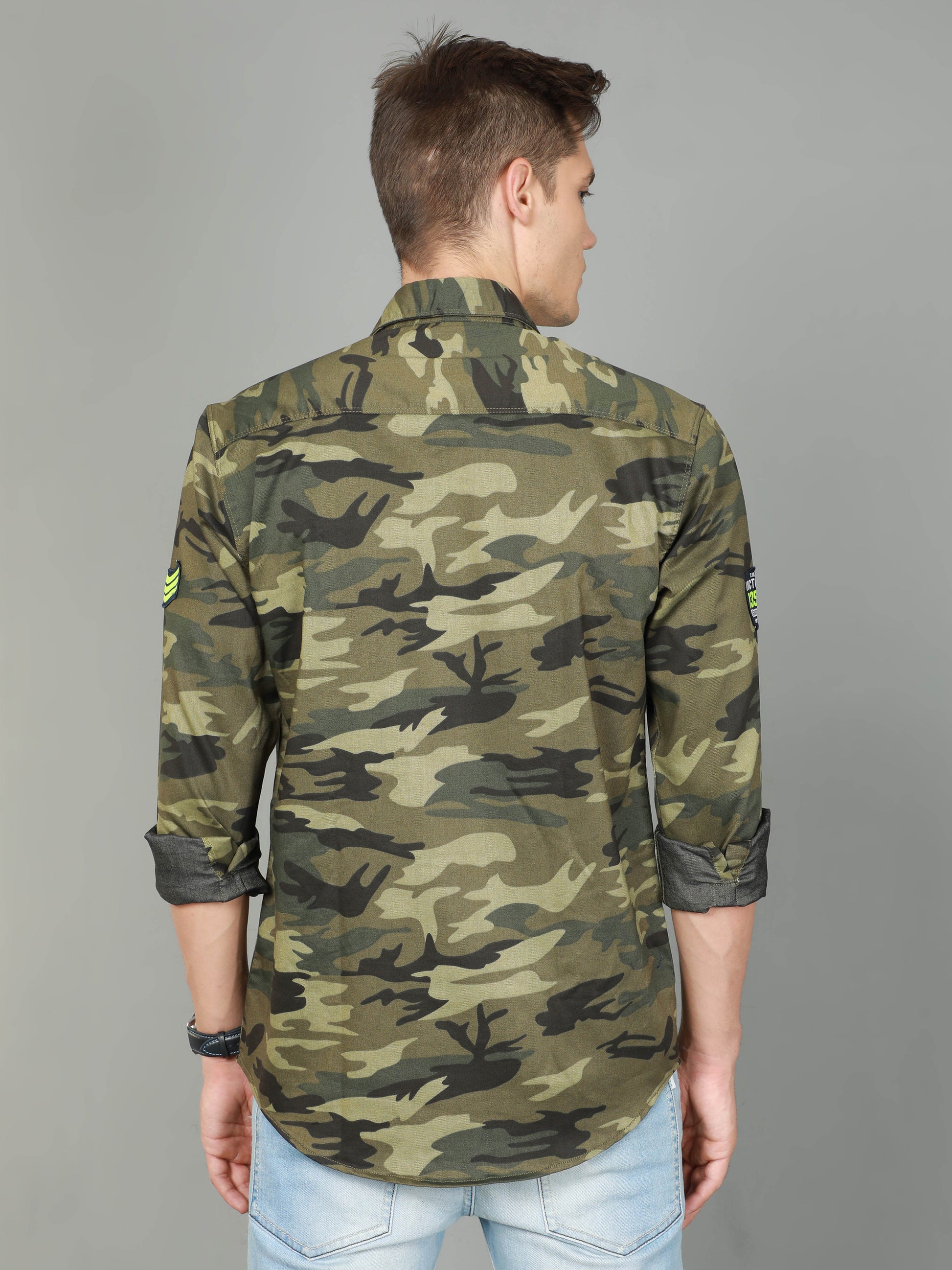 Onfire Camouflage Green Shirt