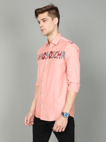 Onfire Designer Peach Shirt