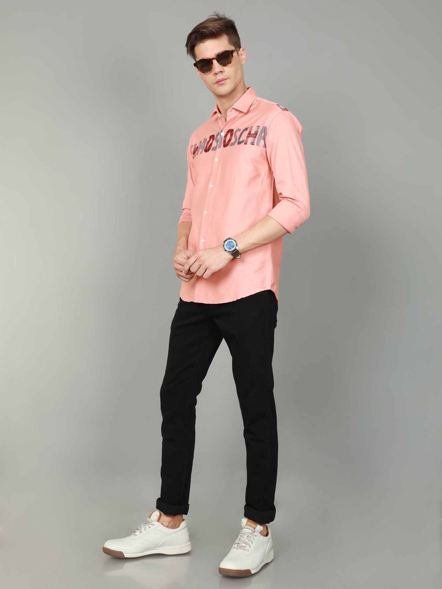 Onfire Designer Peach Shirt