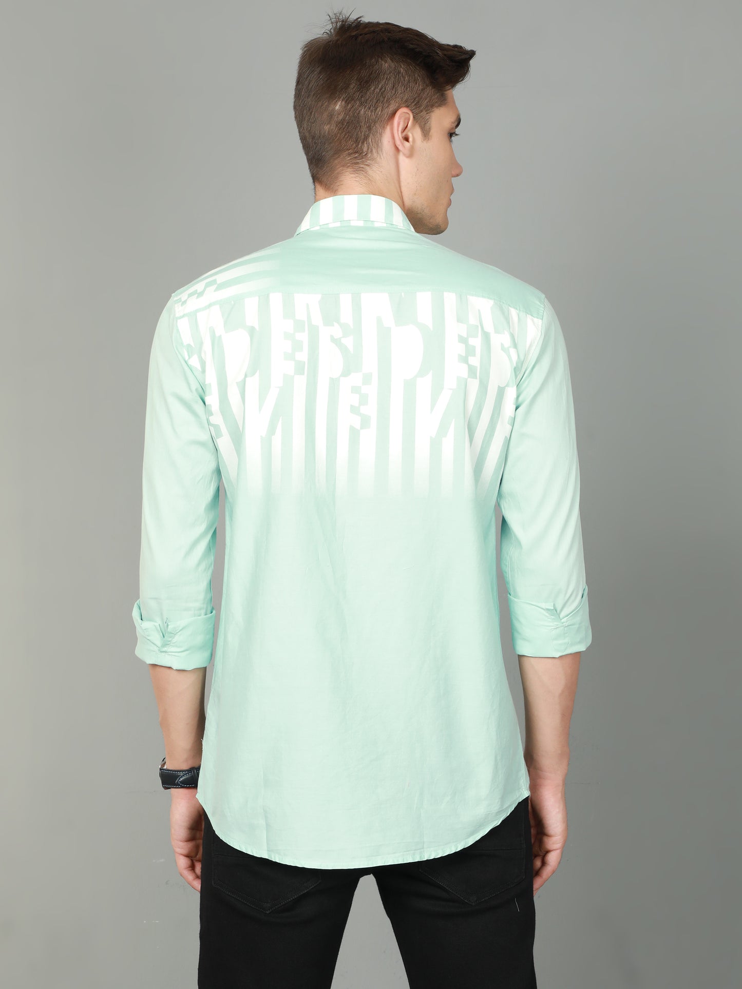 Onfire Designer Light Green Shirt