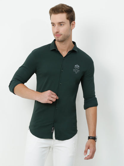 Onfire Designer Olive Green Shirt
