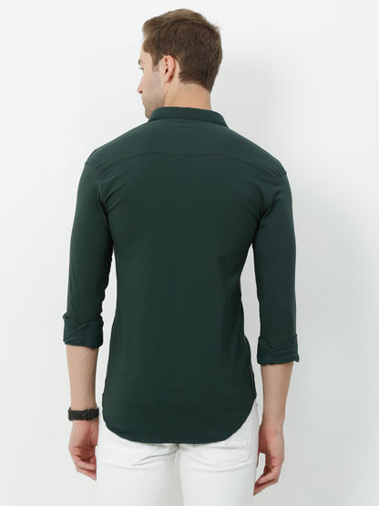 Onfire Designer Olive Green Shirt